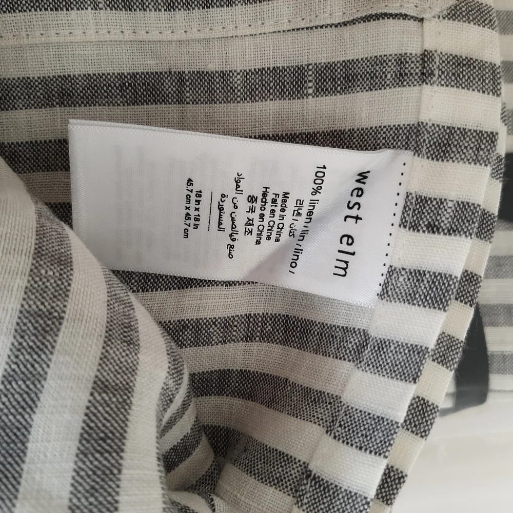 West Elm European Linen Stripe Napkins